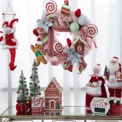 Snow Flocked Pink Fir Christmas Wreath Christmas Wreaths|