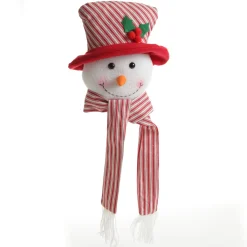 Snowman Head Striped Tree Topper Tree Toppers|