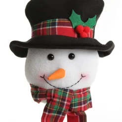Snowman Head Tartan Tree Topper Tree Toppers|