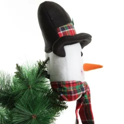 Snowman Head Tartan Tree Topper Tree Toppers|