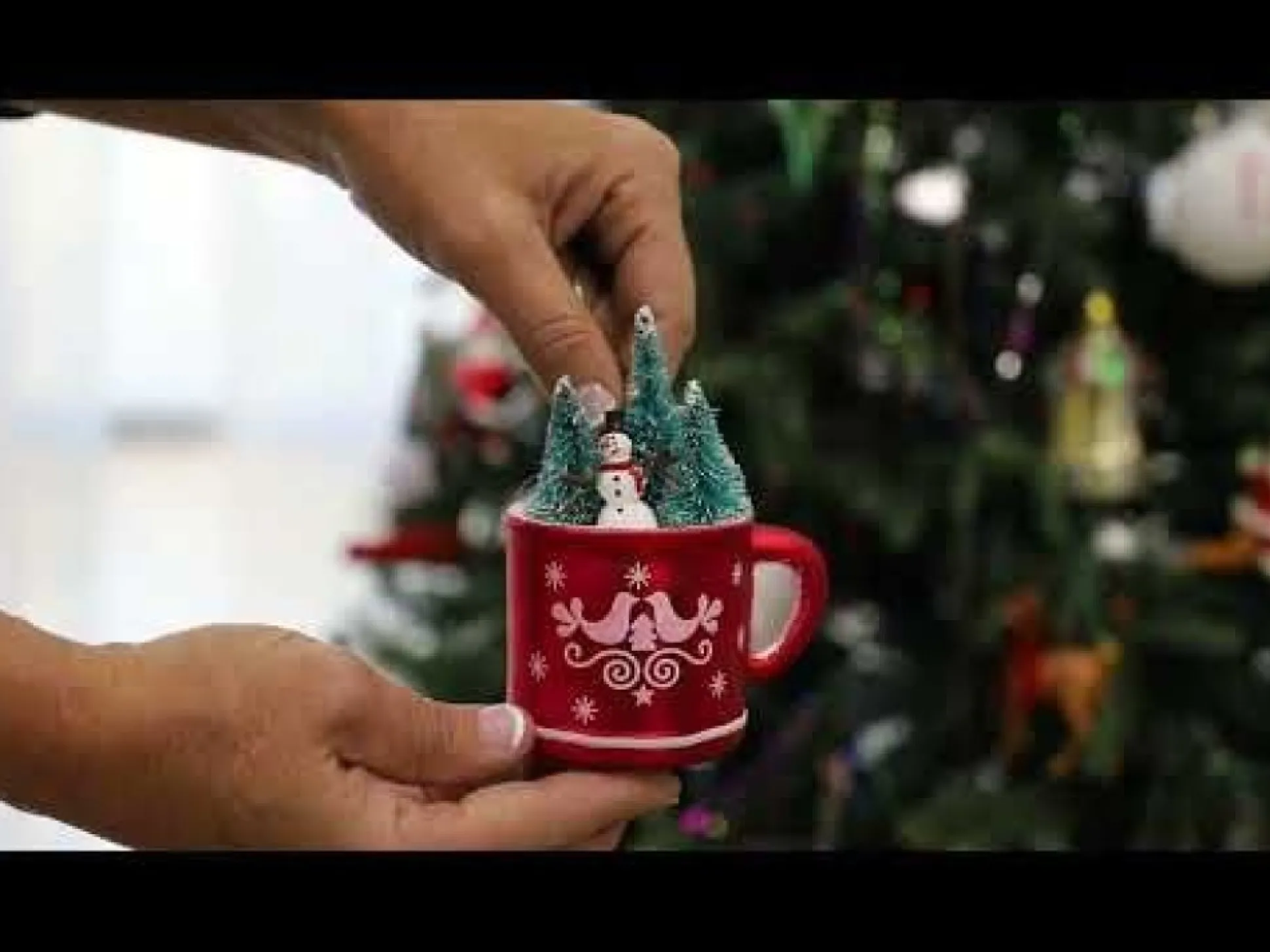 Snowman in Mug Christmas Tree Decoration Christmas Tree Decorations|