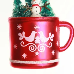 Snowman in Mug Christmas Tree Decoration Christmas Tree Decorations|