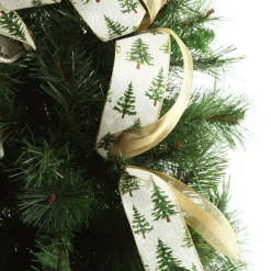 Snowy Tree Topper Deluxe Tree Topper Bow with Streamers Tree Toppers|