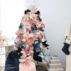 Soft Pink Velvet Magnolia Flower Clip Christmas Flowers|