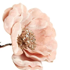 Soft Pink Velvet Magnolia Flower Clip Christmas Flowers|
