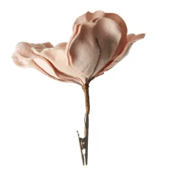 Soft Pink Velvet Magnolia Flower Clip Christmas Flowers|