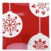 Square Glass Christmas Platter Christmas Table Decor|