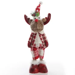 Standing Boy Reindeer Bobble Body Christmas Ornament Christmas Figurines|