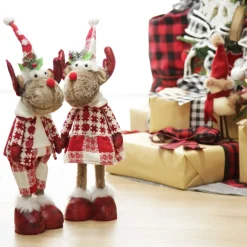 Standing Boy Reindeer Bobble Body Christmas Ornament Christmas Figurines|