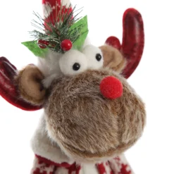 Standing Boy Reindeer Bobble Body Christmas Ornament Christmas Figurines|