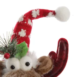 Standing Boy Reindeer Bobble Body Christmas Ornament Christmas Figurines|