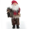 Standing Fabric Santa in Plaid Shirt Christmas Figurine Ornament Christmas Figurines|