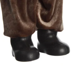 Standing Fabric Santa in Plaid Shirt Christmas Figurine Ornament Christmas Figurines|