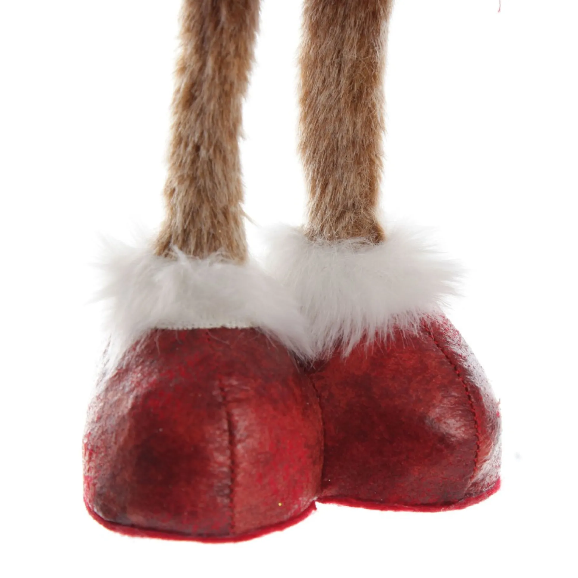 Standing Girl Reindeer Bobble Body Christmas Ornament Christmas Figurines|