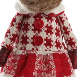 Standing Girl Reindeer Bobble Body Christmas Ornament Christmas Figurines|