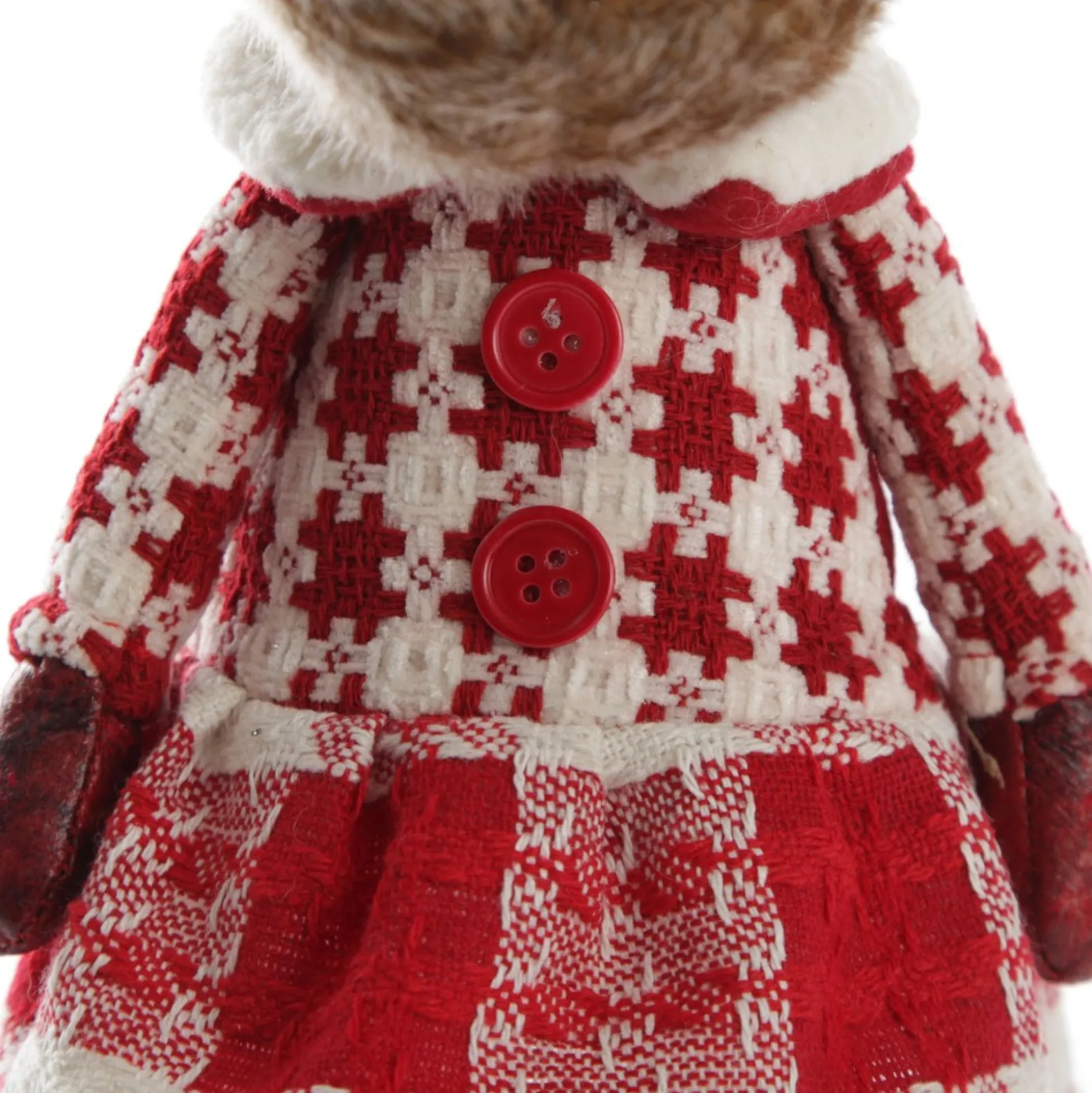 Standing Girl Reindeer Bobble Body Christmas Ornament Christmas Figurines|