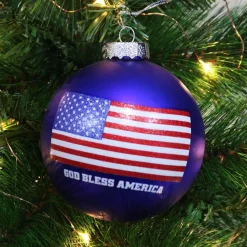 Stars and Stripes USA Christmas Bauble Personalised Baubles|