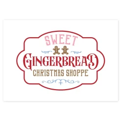 Sweet Gingerbread Christmas Poster Christmas Prints|