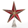 Tartan and Gold Trim 3D Star Christmas Tree Topper Tree Toppers|