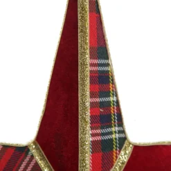 Tartan and Gold Trim 3D Star Christmas Tree Topper Tree Toppers|