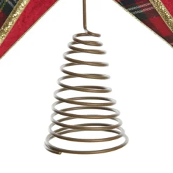 Tartan and Gold Trim 3D Star Christmas Tree Topper Tree Toppers|
