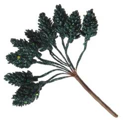 Teal Glitter Pinecone Clusters - Set of 2 Christmas Pick|