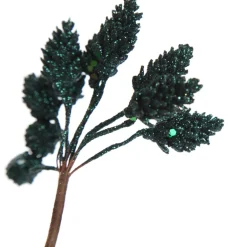 Teal Glitter Pinecone Clusters - Set of 2 Christmas Pick|