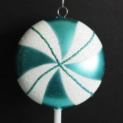 Teal Peppermint Lollipop Tree Decoration Christmas Tree Decorations|