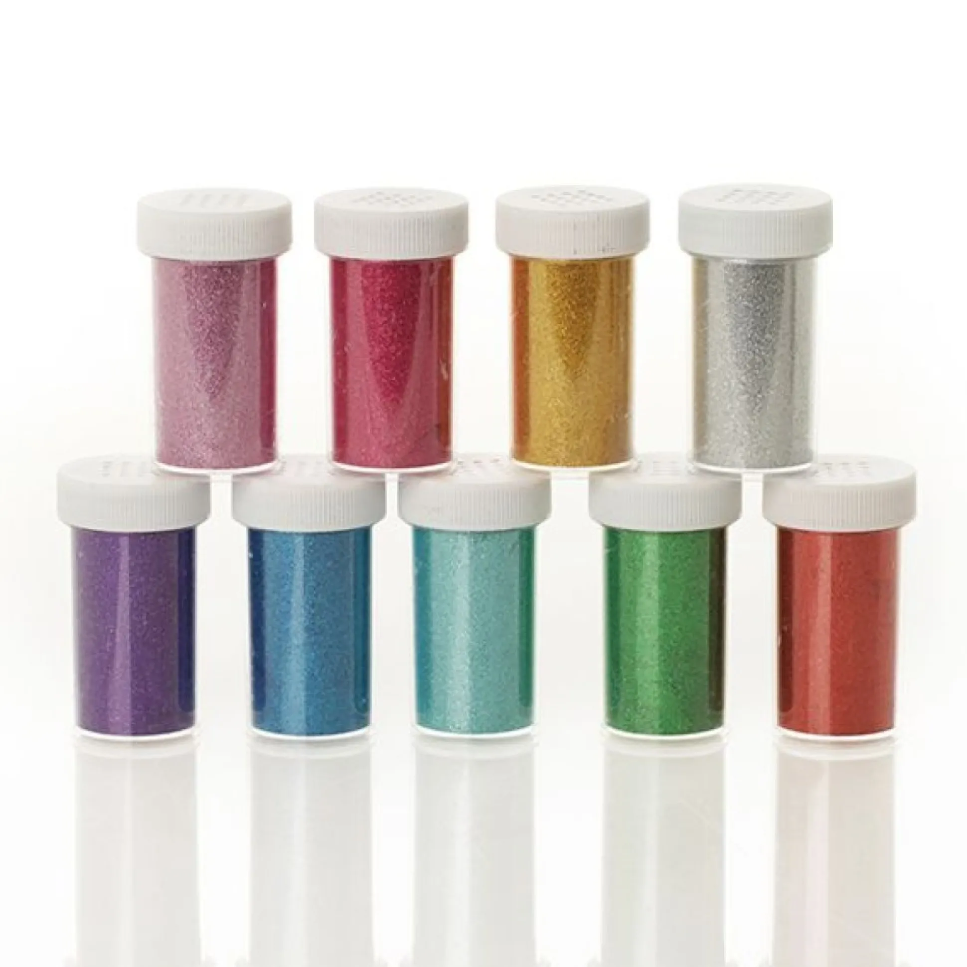 * Christmas Craft Supplies|The Christmas Cart Extra Fine Glitter Vial Pack Of 9 - Assorted Colours