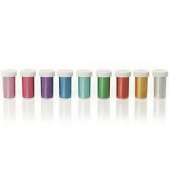 * Christmas Craft Supplies|The Christmas Cart Extra Fine Glitter Vial Pack Of 9 - Assorted Colours