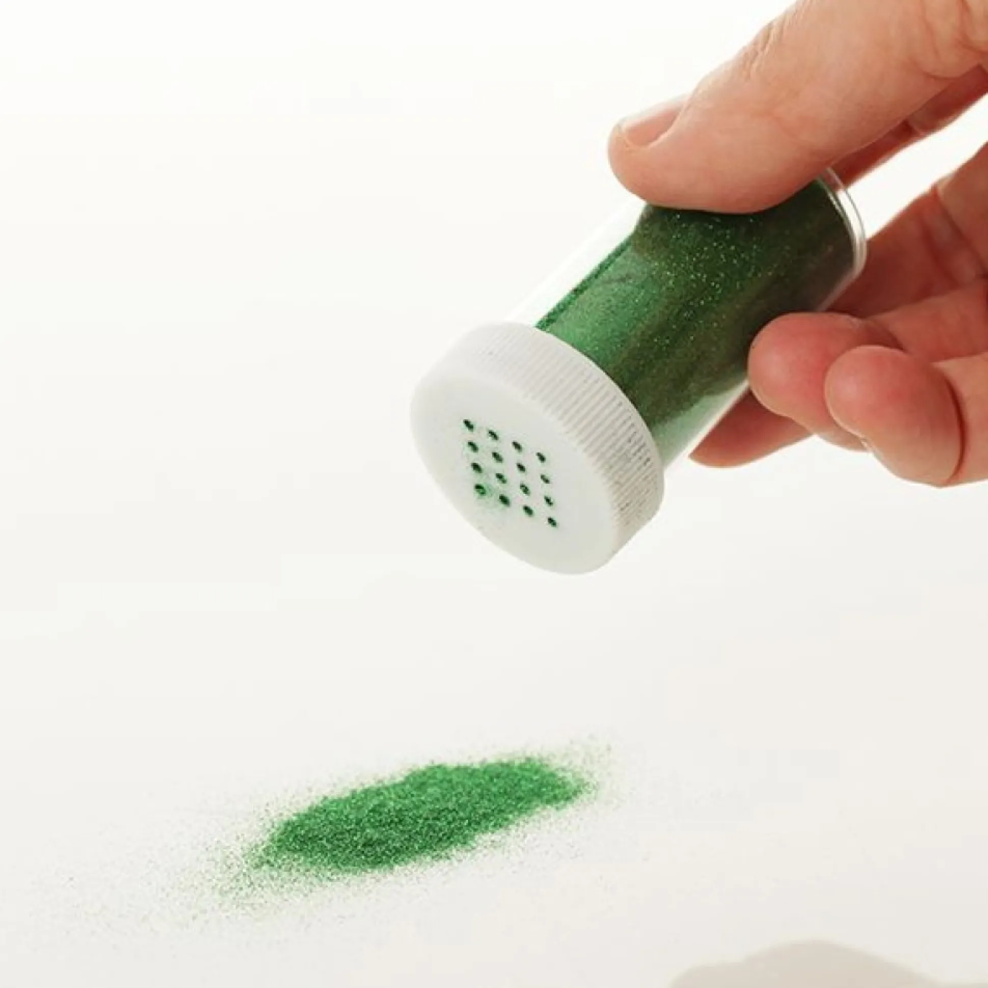 * Christmas Craft Supplies|The Christmas Cart Green Glitter Vial