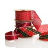 Three Assorted Burgundy and Tartan Ribbons Ribbons|
