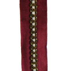 Three Assorted Burgundy and Gold Ribbons Ribbons|