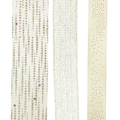 Three Assorted Ivory and Champagne Mesh and Glitter Dots Christmas Ribbons Ribbons|