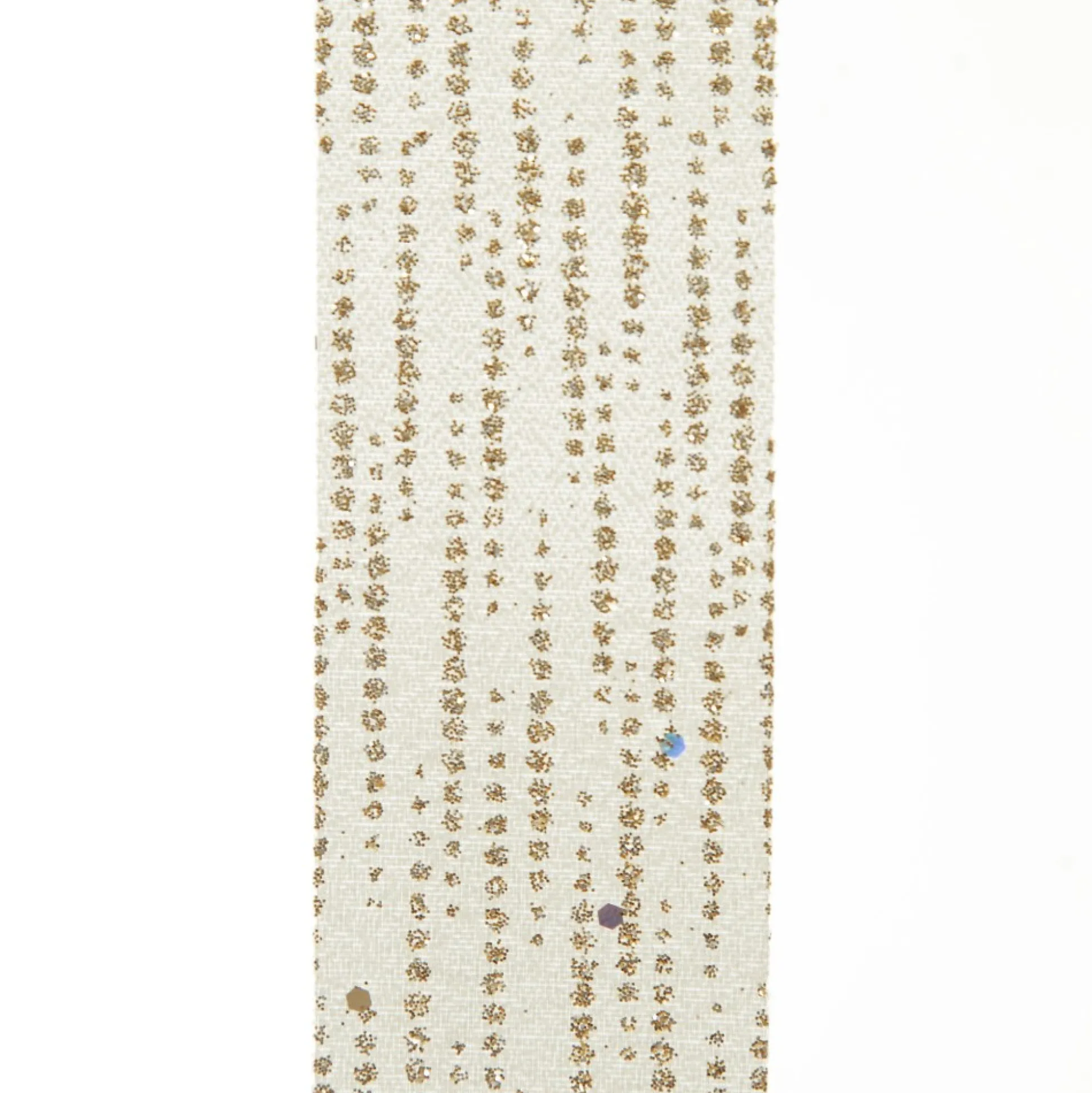 Three Assorted Ivory and Champagne Mesh and Glitter Dots Christmas Ribbons Ribbons|
