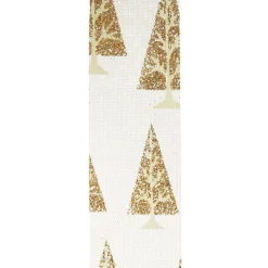 Three Assorted Ivory and Champagne Braid and Glitter Christmas Ribbons Ribbons|