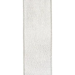 Three Assorted Silver and Blue Braid and Glitter Christmas Ribbons Ribbons|