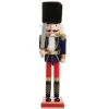 Traditional Christmas Wooden Nutcracker Soldier Ornament with Sword - Extra Large Christmas Nutcrackers|
