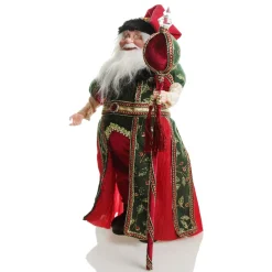 Traditional Cloaked Standing Santa Christmas Ornament Christmas Figurines|