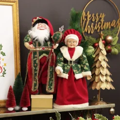 Traditional Cloaked Standing Santa Christmas Ornament Christmas Figurines|