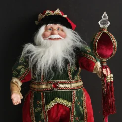 Traditional Cloaked Standing Santa Christmas Ornament Christmas Figurines|