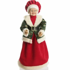 Traditional Mrs Claus Standing Christmas Ornament Christmas Figurines|