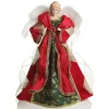 Traditional Red and Green Angel Tree Topper Ornament Tree Toppers|