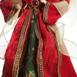 Traditional Red and Green Angel Tree Topper Ornament Tree Toppers|