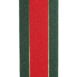 Traditional Red Green and Gold Grossgrain Wired Christmas Ribbon - 3.8cm Ribbons|
