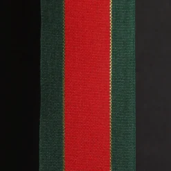 Traditional Red Green and Gold Grossgrain Wired Christmas Ribbon - 3.8cm Ribbons|