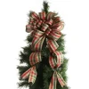 Traditional Tartan Deluxe Tree Topper Bow with Streamers Tree Toppers|