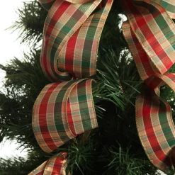 Traditional Tartan Deluxe Tree Topper Bow with Streamers Tree Toppers|