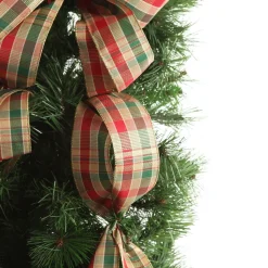 Traditional Tartan Deluxe Tree Topper Bow with Streamers Tree Toppers|