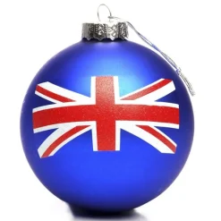 Union Jack UK Flag Christmas Bauble Personalised Baubles|